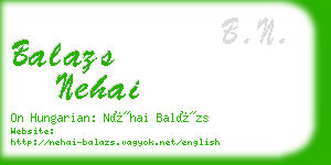 balazs nehai business card